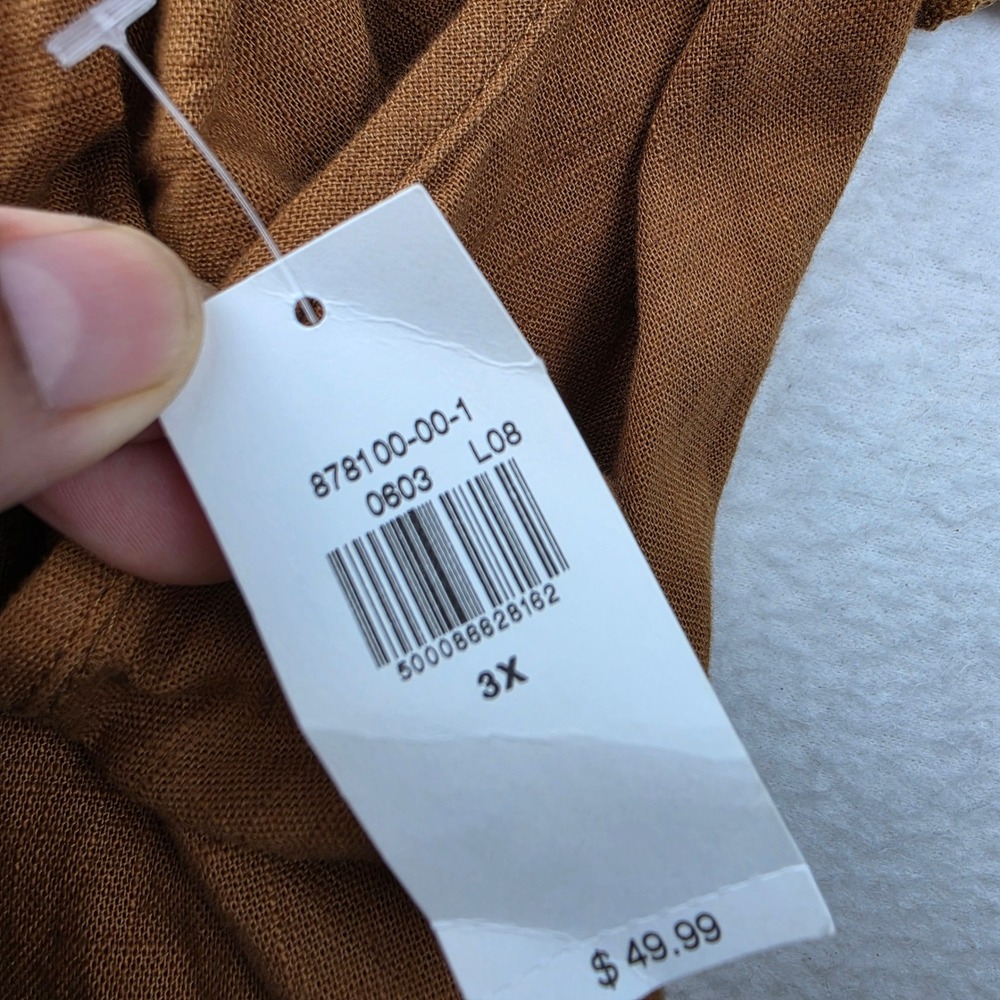 Old Navy NWT Tobacco Brown Cotton Lace Flutter Sleeve Swing Dress 878100 Size 3X - Picture 4 of 8